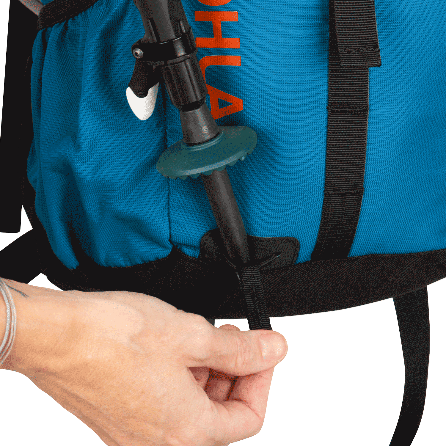Stockhalterung KOHLA Happy Alpine Rucksack blau für Kinder